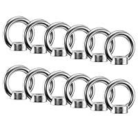 Lectorias 12 Stück Ringmutter M8, 304 Edelstahl Augenschraube, Augbolzen, Augenmutter, Ösenschraube, Ösenmutter, Edelstahl Öse, Ringmuttern, Ringösen, Ringschrauben, Ringschraube für Hebezubehör