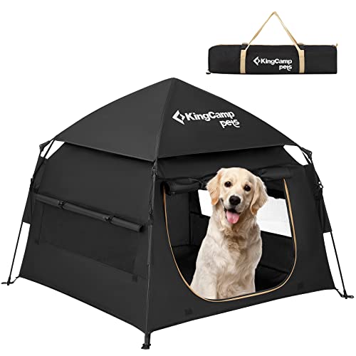 Kingcamp Portable Pet Dog House with Removable Cover, Lightweight Indoor and Outdoor Playpen Tent House Waterproof Dog Camping Tent Fordable Dog House with Carrying Bag, for Small, Medium, Large Pets