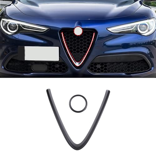 Garnitures ABS de calandre pour Alfa Romeo Giulia 2017-2020 finition noir mat
