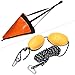 Buoy Floating Ball, Kayak Buoy Kit Fine Workmanship Nylon Cord EVA Foam for Fishing Anchors System(Double Ball White and Black Rope Set)