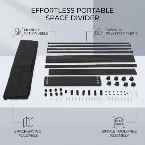 Écran de séparation de pièce pliable portable pour isoler votre bureau - 7