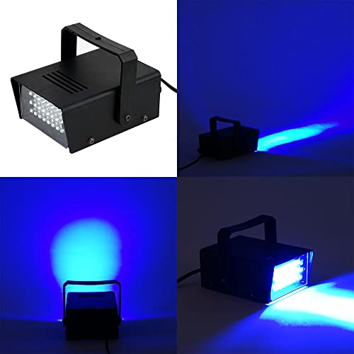 TABLECLOTHSFACTORY 35 Watt Blue 24 LEDs Mini Strobe Flash Light with Speed Control for Wedding Birthday Party Event Decoration