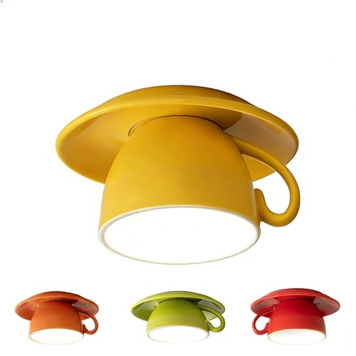 Lampe suspendue tasse de café moderne lustre LED 3 températures de couleur