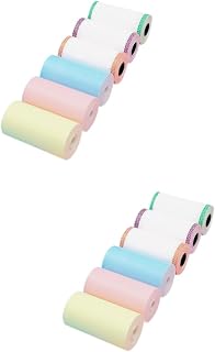 LALAFINA 12piezas Papel Térmico De Para Impresora Térmica Rosa Azul Verde Rojo Papel De Copia Para y