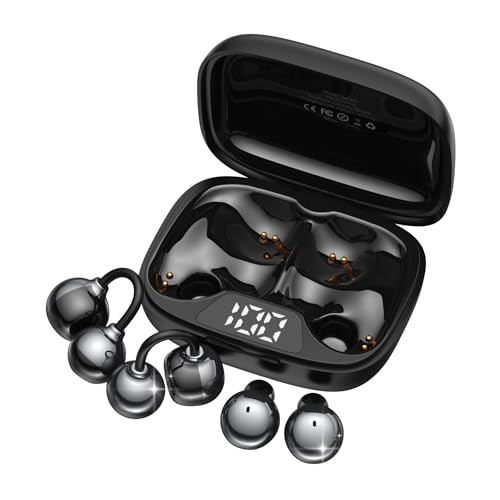 Image of 2-in-1 Wireless Earbuds Set, Open-Ear Clip & Mini Sleep Headphones, 36H Battery, Bass Sound, Ultra Comfortable, IPX5 Waterproof, Stylish for Work /Sport /Sleep