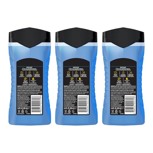 Image of AXE Sport Blast 3-in-1 Body, Face & Hair Wash Invigorating Freshness | Cleanses & Energises | Combo of 3 | 250ml