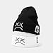 45°LOOKUP CEED Fashion Autumn Winter Warm Beanie Hats Embroidery Cotton Caps Men Women Knitted Hip Hop Hats (US, Alpha, One Size, White)