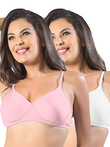 Image of SONARI Womens Non Padded Cotton Bra | Wire Free, Medium Coverage, Seamless Cups, Comfortable Polyester Cotton Blend Fabric | Adjustable Straps, Ideal for Everyday Wear - Smile