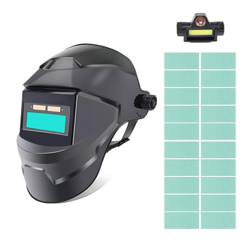 【Casco per saldatura duraturo e durevole】 Questo casco per saldatura auto oscurante è realizzato in materiale PP di alta qualità, resistente agli urti, ignifugo e resistente. Questo casco per saldatura a colori reali utilizza celle solari e batterie al litio sostituibili CR2302. Le celle solari possono assorbire la forte energia luminosa causata dall'arco elettrico, prolungando così la durata della batteria.