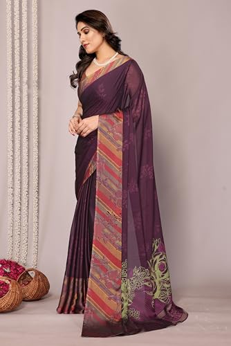 Image of MIRCHI FASHION Saree for Woman Chiffon Tie Dye Printed | Lightweight Daily Wear Women's Sari with Unstitched Blouse Piece (Available in 10 Colors)