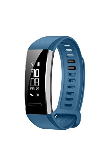 Huawei Eris-B29 Blue Band 2 Pro All-in-One Activity Tracker Smart Fitness Wristband | GPS | Multi-Sport Mode| Heart Rate | Sleep Monitor | 5ATM Waterproof, Blue (US Warranty)