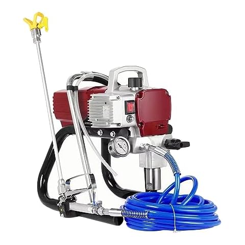 2300W Airless Paint Sprayer,Max 2000Psi High Efficiency Airless Sprayer Power Paint Machine with Extension Rod Compatible with Titan Tool for Decoration,Furniture,Fence,House (Red) Cover