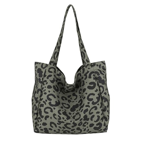 TUONYIS Verde Bolso Leopardo,Bolsa de Compras de Gran