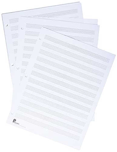Musipack 3 Ring Filler No. 1 - 12-Stave Manuscript Paper | Passantino Music Staff Paper | 96 Pages for Students and Composers | Affordable Music ... Sales America (Passantino Manuscript Papers) - Thumbnail 3