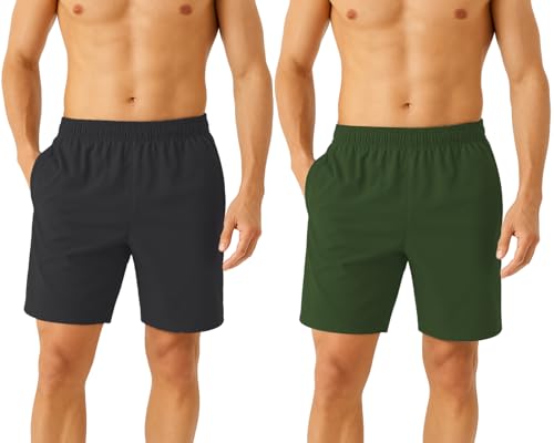 Image of NINQ Workout Half Pant for Man | Gym Shorts for Men with Drawstring Waist & 2 Zipper Pockets | Stylish Lightweight Shorts Pant for Men Sports