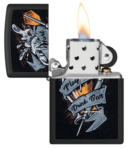 Image of Zippo Darts Design Black Matte,Windproof Pocket Lighter, Refillable, (BIS Certified)