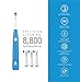 Pursonic Rotating Electric Toothbrush for Adults with 3 Brush Heads - Toothbrush Electric with 3 Cleaning Modes - USB Rechargeable Toothbrush with 2 Minute Smart Timer (White)