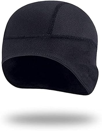 Amazon インナーキャップ ビーニーキャップ メッシュ 伸縮素材 ストレッチ 汗吸収 汗止め 速乾 防臭 スカル サイクリング ランニング キャップ 黒 Didadi キャップ