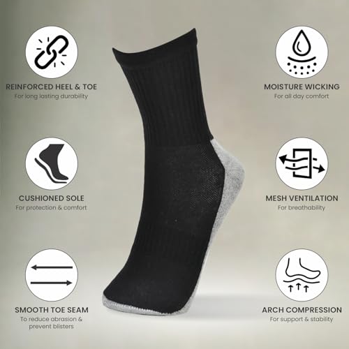 Kass & Smith High Crew socks for men & women - 4 pairs | Cotton Socks Running Casual Soft Moisture Wicking Breathable Cushioned- Multicolor3