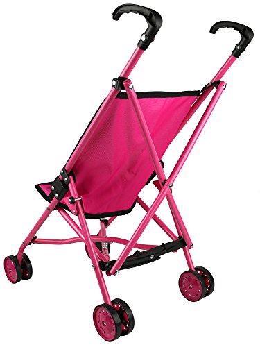 Precious Toys Baby Doll Stroller, Hot Pink Baby Stroller For Dolls With Swivelling Wheels, Toy Stroller For Baby Dolls, Doll Strollers For Girls 2 Years Old And Older, Toddlers #TOP2