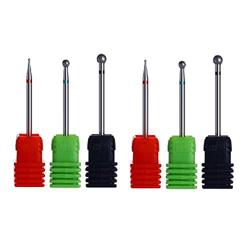 Gimiton Cuticle Clean Nail Drill Bit Set Electric Rotatory Nail File Bit Manicure Pedicure Tools (2 sets)