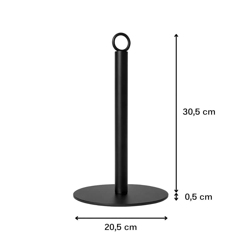 Porta Scottex Cucina e Porta Rotolo Industriale, Portarotolo per Rotoloni di Carta Grandi 20,5 cm, Supporto da Appoggio per Piano di Lavoro, Dispenser Carta Cucina Robusto, Portascottex