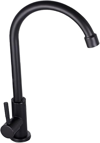 DOITOOL Grifo giratorio grifo negro grifo negro grifo de agua para el hogar grifo de baño grifo de agua giratorio grifo de agua vertical negro fuera
