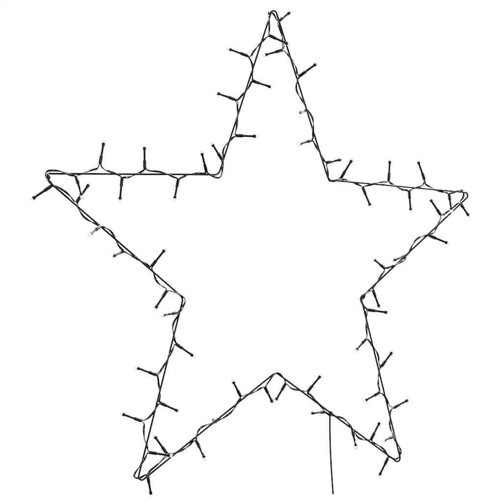 Weihnachtsbeleuchtung Stern-Silhouette 80 LEDs Warmweiß Kunststoff 60x59 cm mit 8 Lichteffekten USB-Stromquelle für Innen Fensterdeko festliche Stimmung Advent