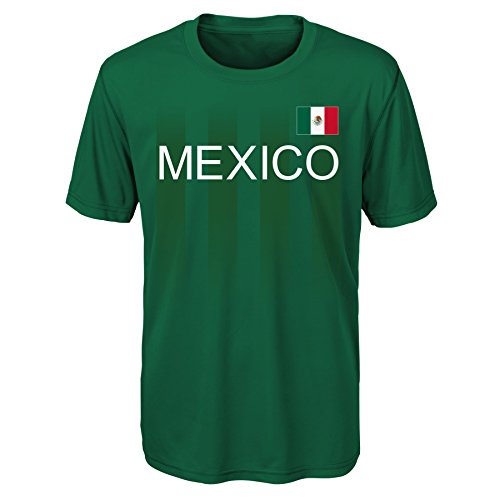 Outerstuff International Soccer Mexico Adult Men One Team Performance Short Sleeve Tee, X-Large, Kelly