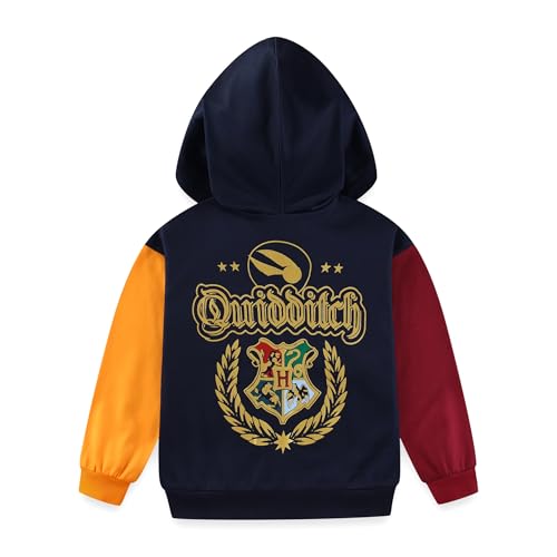 Harry Potter Hogwarts Quidditch Full Zip Up Hoodie for Big Kids - Image 4