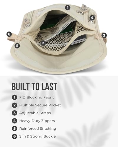 RFID Travel Neck Wallet - Beige | Sleek, Secure Passport Holder and Money Pouch with Adjustable Neck Strap for Men and Women to Keep Cash, Credit Cards & Travel Documents Safe2