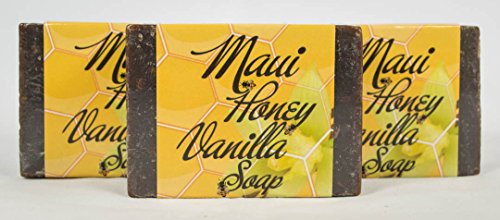 Maui Honey Vanilla Soap - Handmade, Luxurious and All Natural - 3 Pack