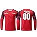 Custom Goalkeeper Jersey for All Ages - Quick-Dry Breathable Goalie Shirt with Name - Adults/Kids/Teens (Red)