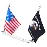 GUAIMI License Plate Flag Mount Double Flag Holder Motorcycle Flags (The American Flag & United We Stand Flag)