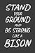 Stand Your Ground And Be Strong Like A Bison: Bison Journal Diary 6' x 9' 100 Lined Notebook For Buffalo Lovers | Gift For Bull Enthusiasts