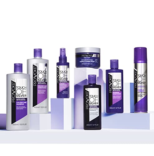 PROVOKE Touch Of Silver Colour Care Shampoo 200ml, Daily Colour Protect Shampoo, Prolongs Colour & Adds Shine