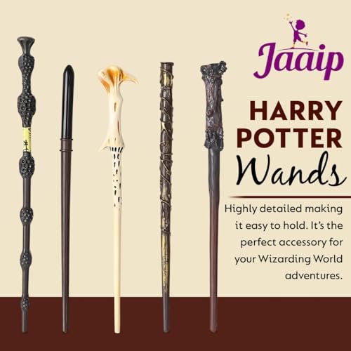 Image of JAAIP Harry Potter Wand - Stick Gifts Toys for Boys and Girls of All Ages (Style 3), Black
