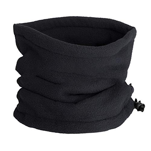 pengyu- Cache-cou unisexe en polaire épaisse de couleur unie pour l'hiver - Noir Cover