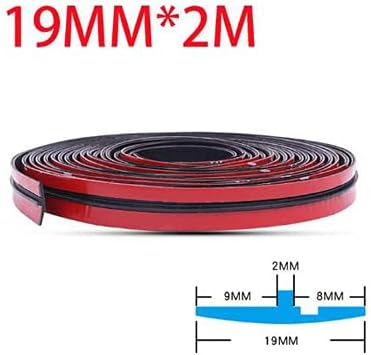 Rubber Car Seals Edge Auto Roof Sunroof Sealing Strip Windshield Sealant Protector Trim Noise Insulation Car Accessories 14/19MM(2m x 19mm)