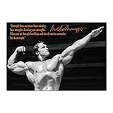 Arnold Schwarzenegger Poster | Motivational Wall Art | Self Help Inspirational Art Work | Basket Ball Improvement Mindset | Motivational Quote | Self Help Inspirational Body Building Mindset (24x36)