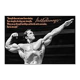 Arnold Schwarzenegger Poster | Motivational Wall Art | Self Help Inspirational Art Work | Basket Ball Improvement Mindset | Motivational Quote | Self Help Inspirational Body Building Mindset (11x17)