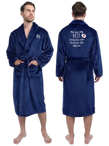 Jecery 1 Pcs Mens Terry Cloth Bathrobe Flannel Absorbent Spa Robe...