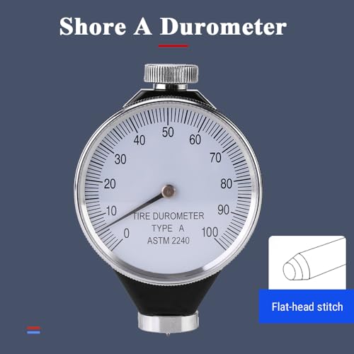 Uadme Shore Härte Messgerät, 0-100 HA Shore A Durometer, Härteprüfgerät für Allgemeine Gummi Kunststoff Hartgummi Härte Messung