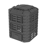 Compostador Modular para jardín EKOGRID - 860 L - Compostador con riego por Goteo y aireación - Negro