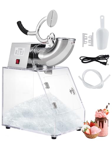 Shaved Ice Machine, 440LBS/H Commercial Ice Crusher Snow Cone Machine, Electric 2 Blade 350W Crusher Ice Maker, Ice Crusher, Commercial Home Ice Crusher for Home, Restaurant, Bar
