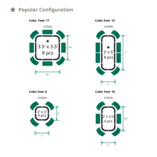 Vego garden Raised Garden Bed Kit, 17