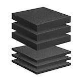Pick Apart Foam Insert- 3 PCS and Foam Pads- 3 PCS Pluck Pre Cubed Insert Pre Separated Cube Sheet with Bottom Use for Interlocking Cases Tool Box Board Storage Drawer Pad- 12in*12in