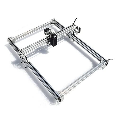Máquina de grabado láser, máquina de corte y grabado láser, 500 mW, protección ocular, enfoque fijo, máquina de corte láser para madera, metal, manualidades, 40 x 50 cm.
