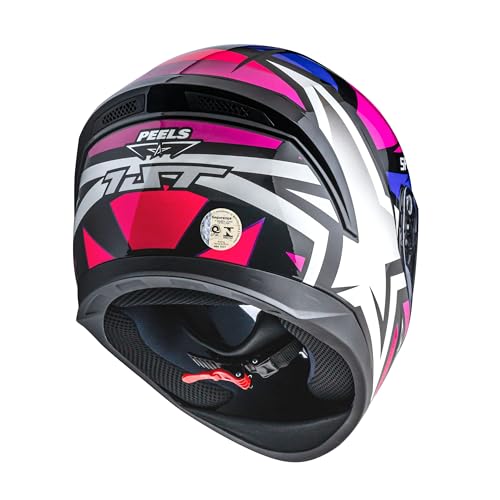 Peels Capacete Moto Fechado Spike II 1ST Preto/Pink 58