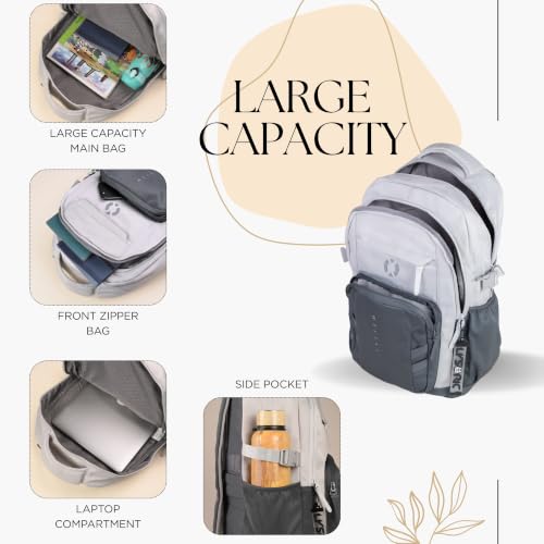 Image of Laptop Backpack for Men & Women 15.6 Inch, Water Resistant Travel Backpack with Multiple Compartments, College School Bag, Office Work Bag, Stylish Casual Daypack for Students